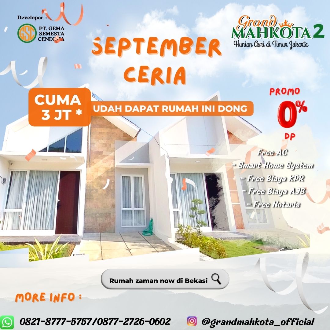 DP Rumah KPR Ringan, Cuman 3 Jt udah dapat rumah